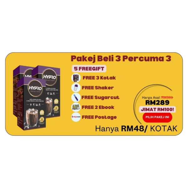 Hypro Choc -  3 Kotak Percuma 3